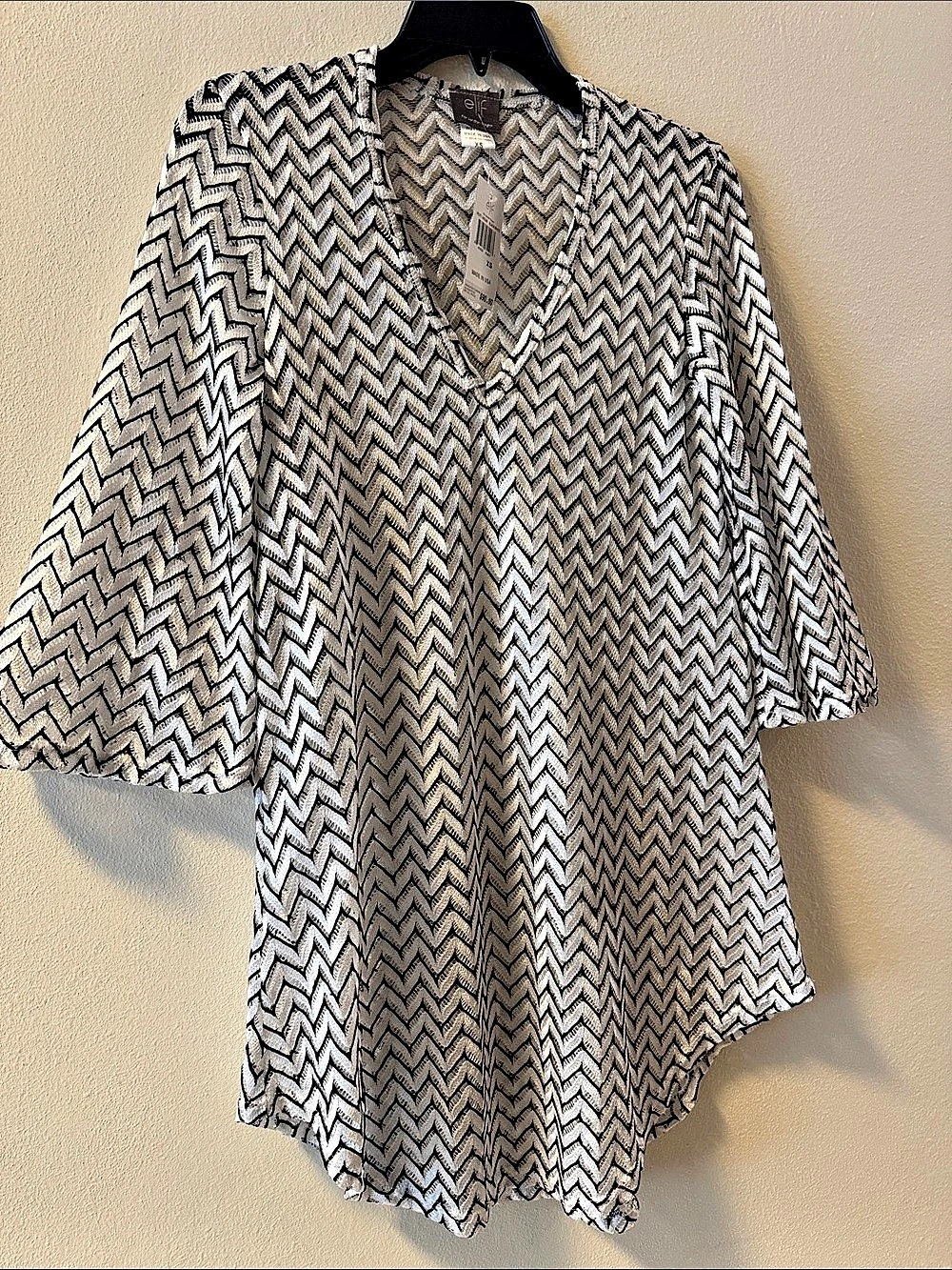 Elif by Jordan Taylor-Geometric Mini Dress in Black & White XS NWT